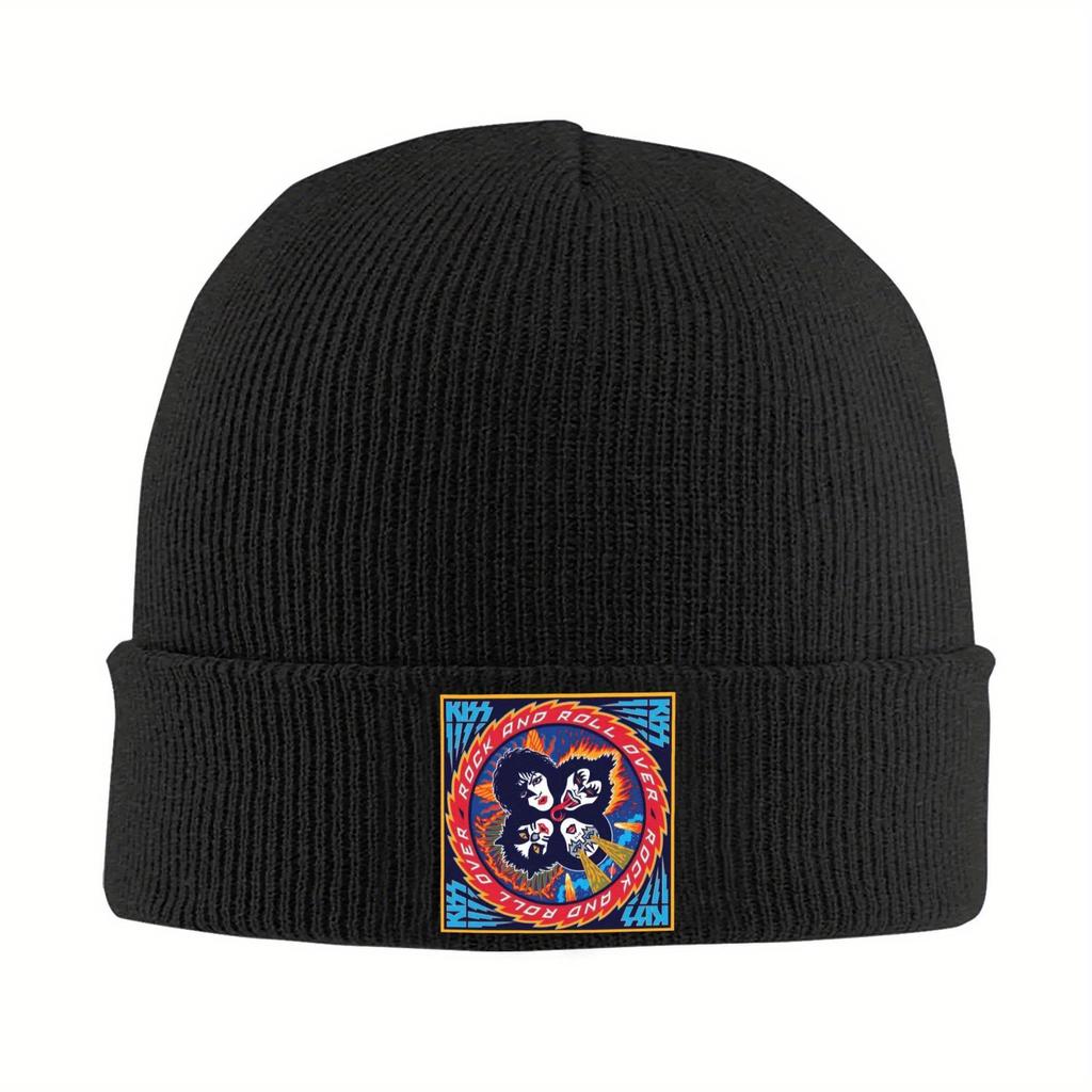 Custom Kiss Hard Rock Roll Music Beanie Cap Winter Warm Bonnet Femme Knitting Hat Ski Skullies Beanies Hat For Men Women