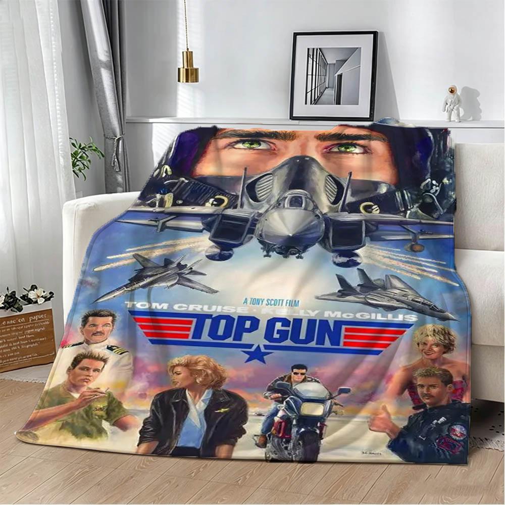 Classic Movie T-Top G-Gun Blanket Flannel Blanket Soft Throw Art For Home Decor Bedroom Sofa Naps Picnic Gifts Halloween Present
