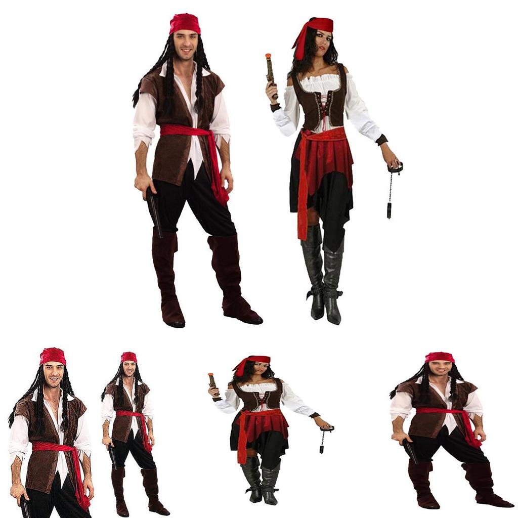 Classic Adult Caribbean Pirate Man Costume Perfect For Halloween Cosplay