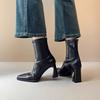 Women's Boots French Retro High Heels Slim Boots Short Boots 2026 New Autumn and Winter British Style Single Boots