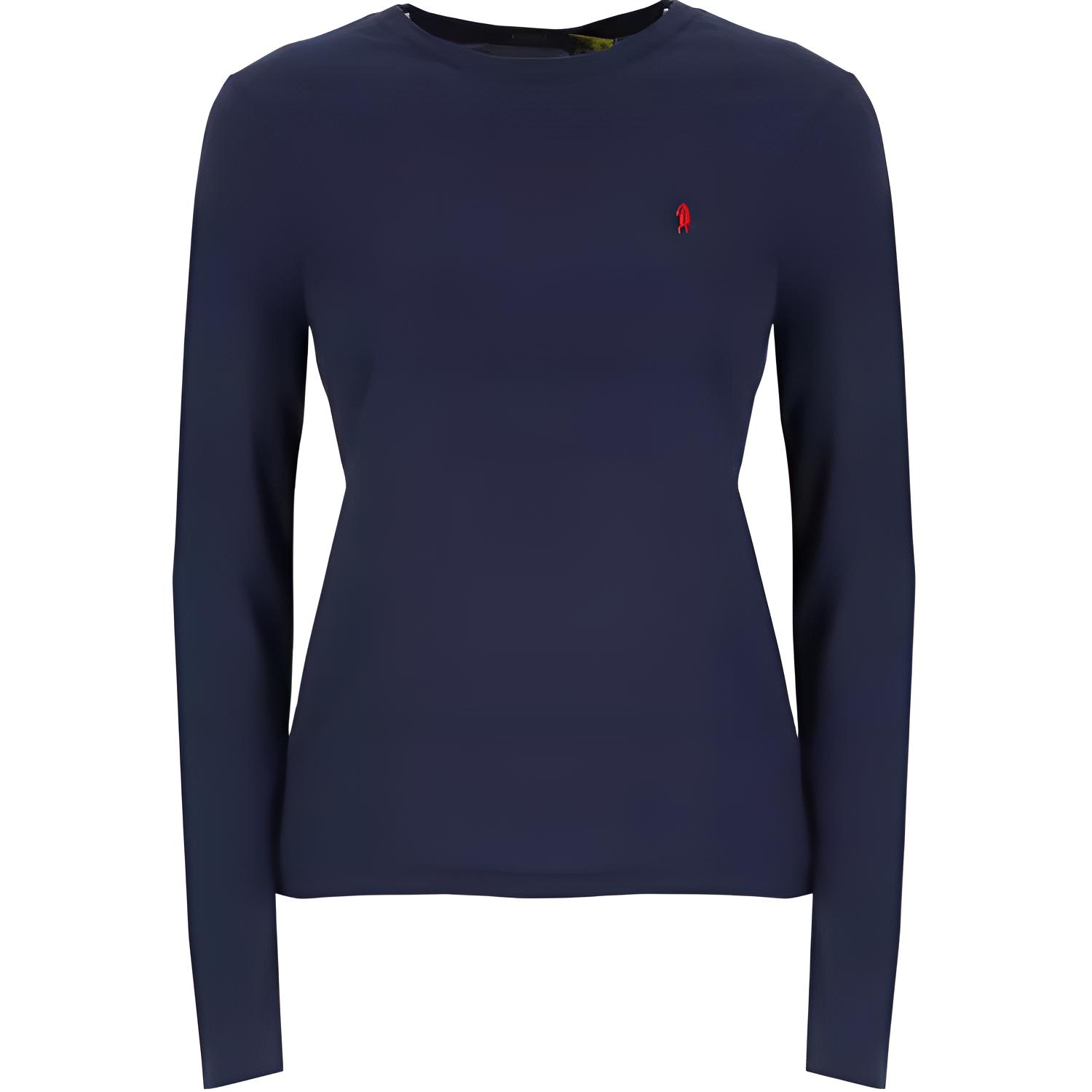 

Женская футболка с длинным рукавом и круглым вырезом с логотипом Polo Ralph Lauren Топы Темно-синий 211898699-002 S