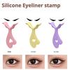 3pcs Cat Eye Eyeliner Stamp & Stencil Kit,3D Reusable Silicone Tool for Winged Eyeliner Eyeshadow Lip Peak, Easy Perfect Makeup,