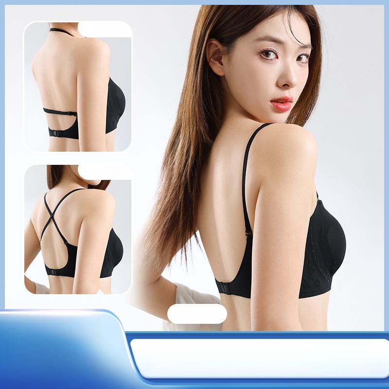 Thin Seamless Lingerie Women's Gathering Bra Anti-sagging Breast Retraction Comfortable and Breathable Bra Push Up Bra