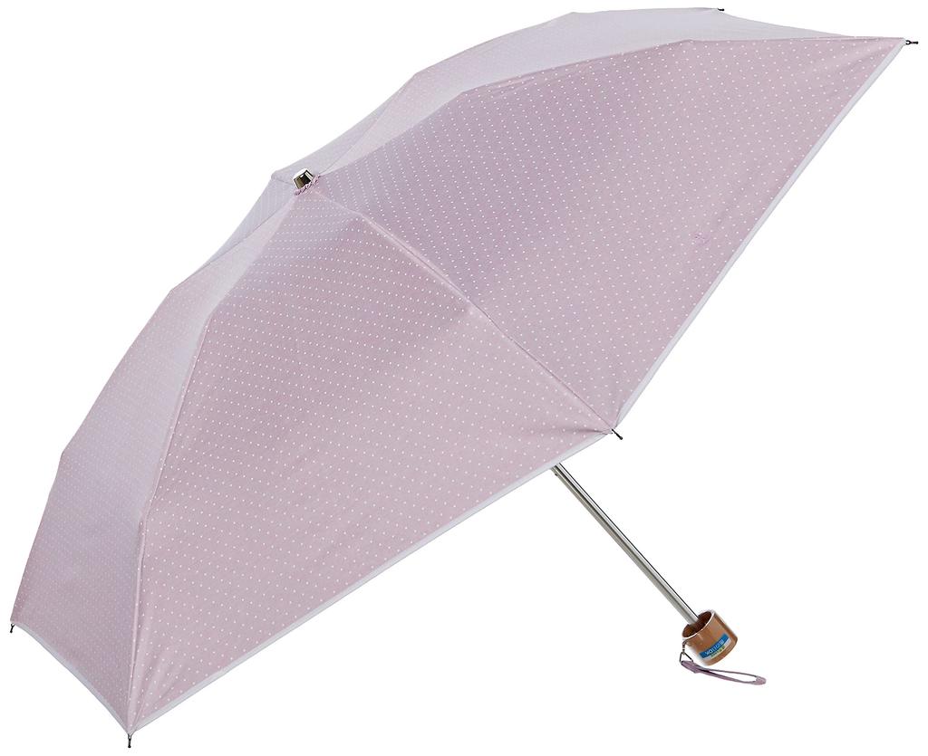 Moonbat Folding Umbrella with Dotted Pigment and and Light Suitable for All Rib Approximately 50cm um-feel Piping, Women's Parasol, 10999-02 (Heat