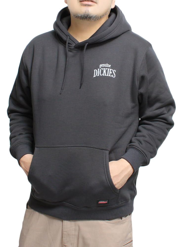 Genuine Dickies Men's Fleece-Lined Pullover Sweatshirt with Back Print, Size 3L, Sumikuro (48)