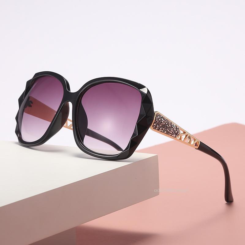 Fashion Stylish Fashion Rectangular Square Sun Protection Glasses Large Big Purple Sun Eyewear Women Adults Mirror Sunglasses Ladies Sun Protection