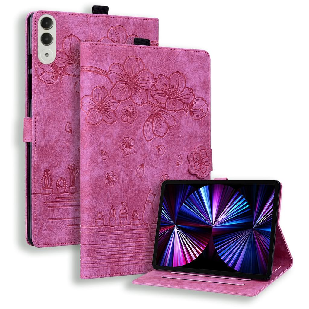 Embossed Flowers Tablet Case for Lenovo Xiaoxin Pad Pro 13 PU Leather Wallet Flip Stand Cover for Xiaoxin Pad Pro GT 13 TB376FC