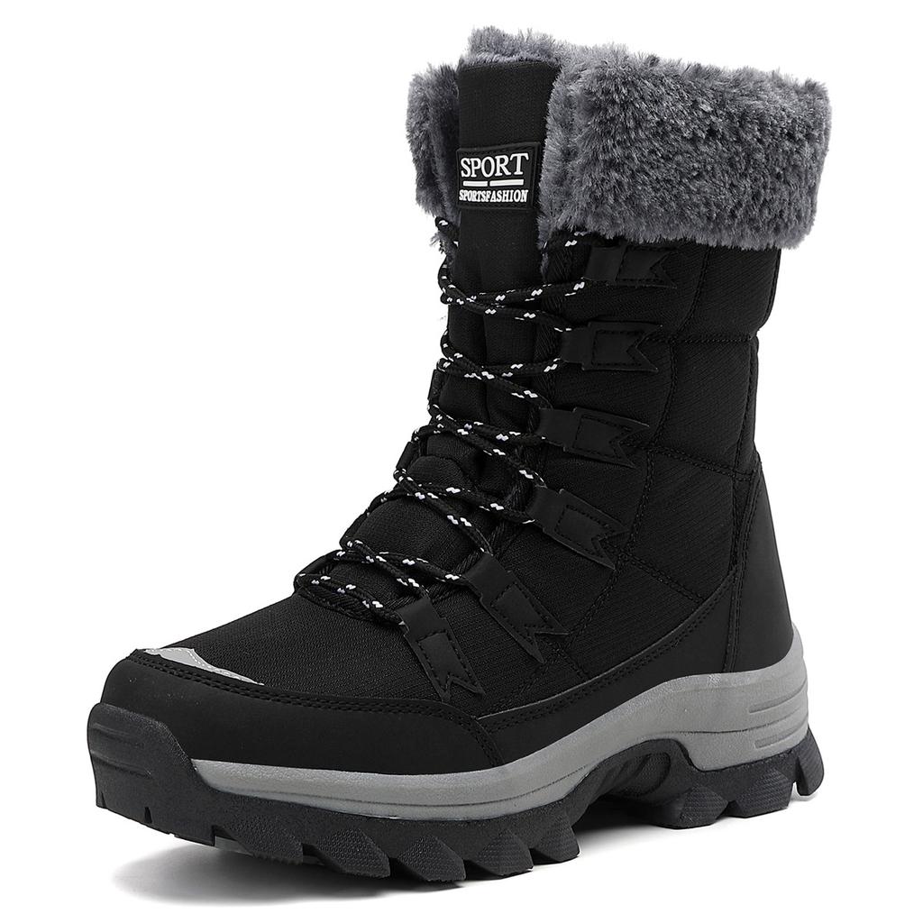 Outdoor Cotton Shoes with Thick Velvet and Oversized Cotton Boots, Fashionable Short Boots for Women, Snow Boots
