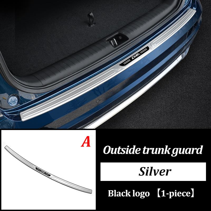 LINNUNU Car Trunk Sill Guard Protector Rear Bumper Stainless Steel Plate Cover For Geely MONJARO KX11Manjaro 21-2023 Accessories