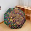 Mandala painting Pattern Pattern New Style Umbrella, 1 Piece Automatic Folding Umbrella, Portable Travel Umbrella, Outdoor Umbrella, Birthday Gift