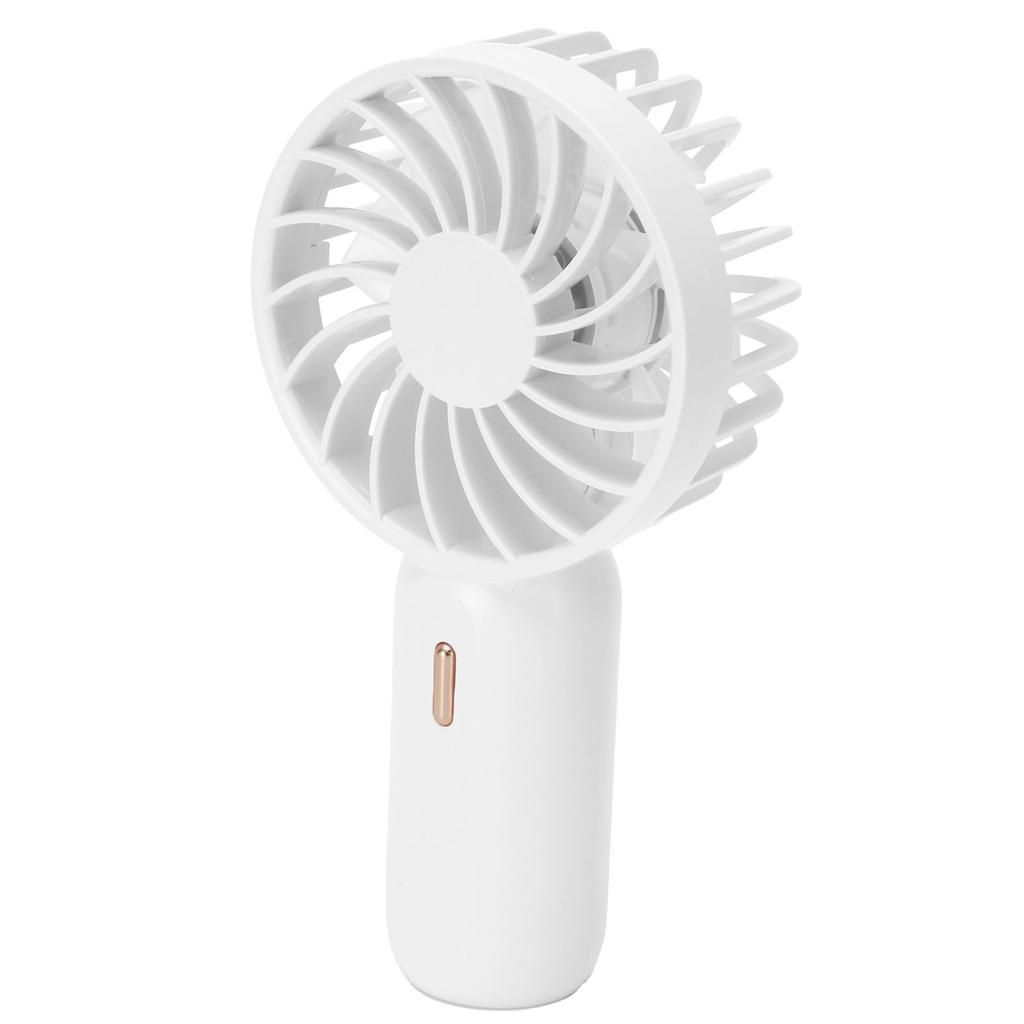 Ventilator portabil de mână, reîncărcabil USB, vânt îmbunătățit, ventilator mic pentru călătorie, birou, studiu, alb