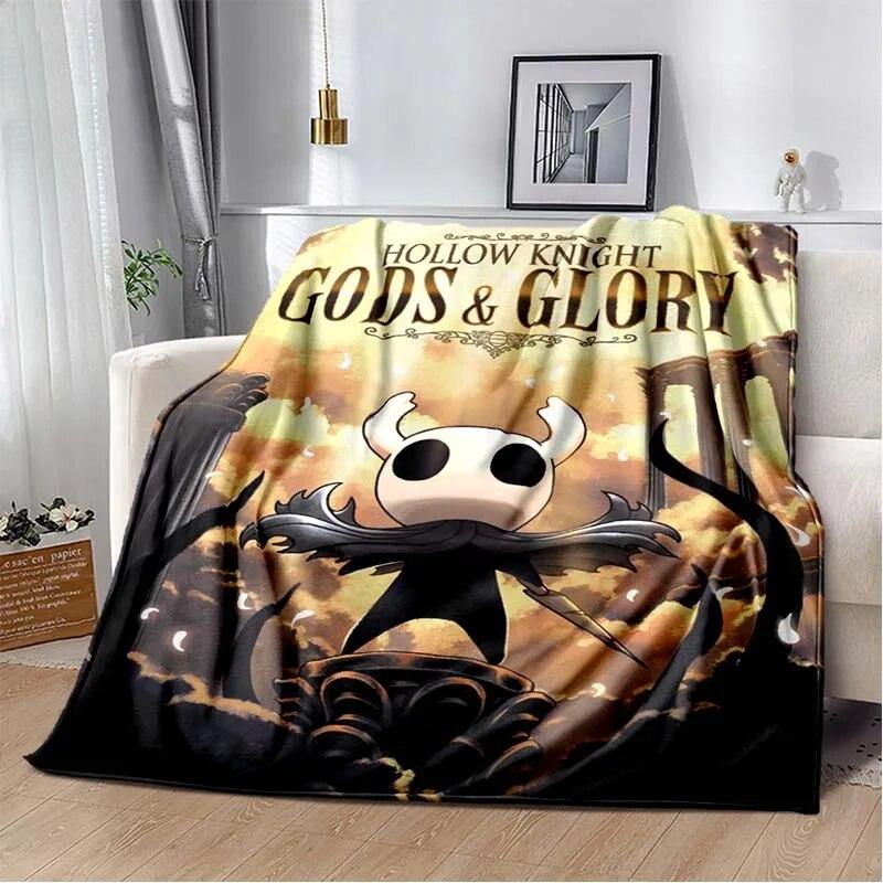 Spill Hollow Knight 3D-trykket Kunst Fleecepledd for Senger Fottur Piknik Tykk Dyne Sengeteppe Fleece Kastepledd