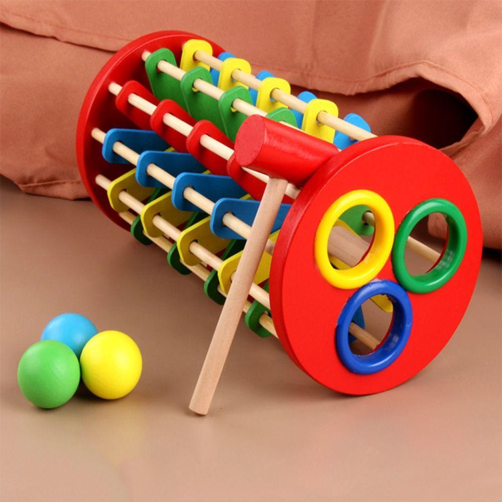 With Hammer Knock Ball Drop Ladder Game Hand-Eye Coordination Training Toys  Home Decoration