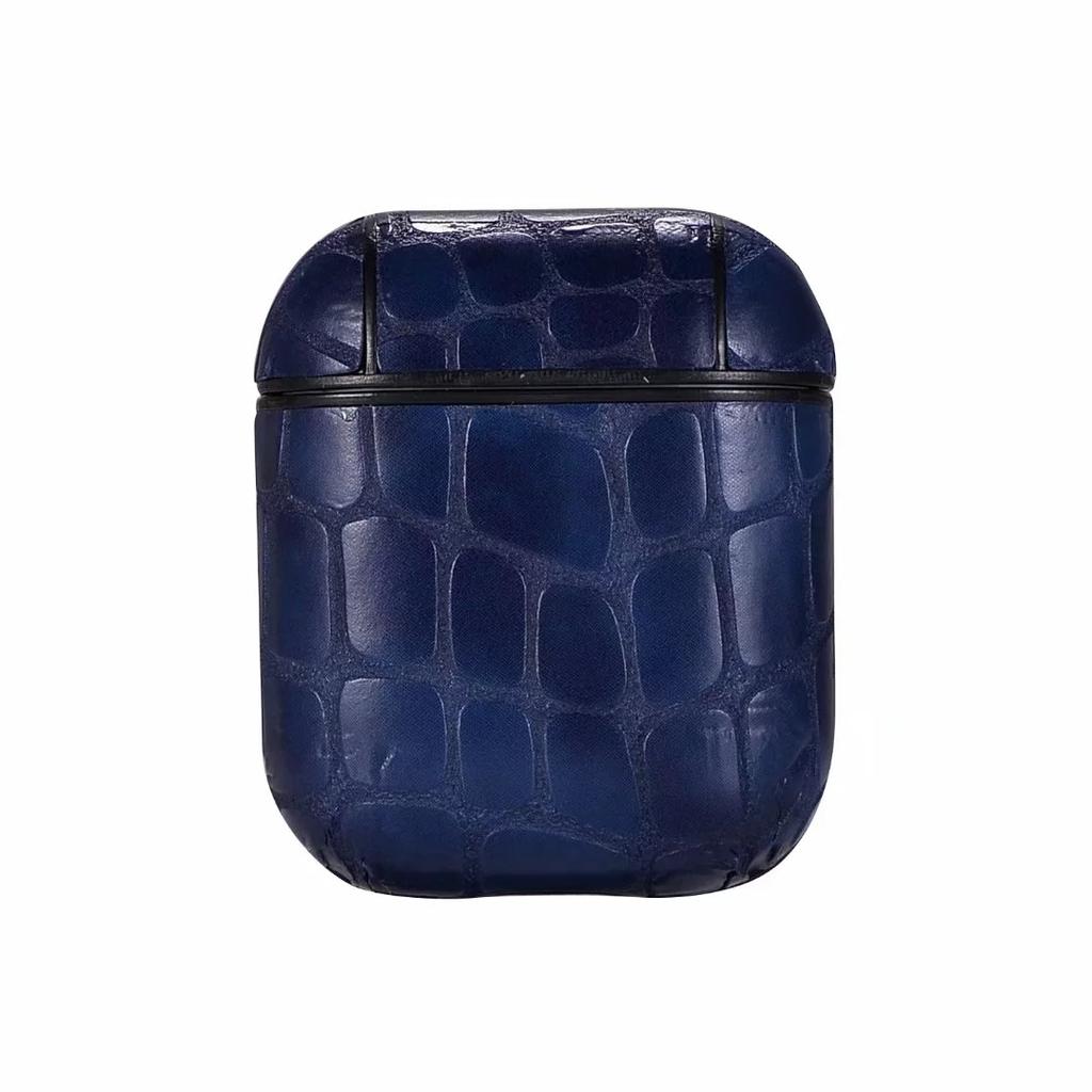 Applicable AirPods Earphone Case Retro Stone Pattern Flip PU Protective Case Hook Storage Case
