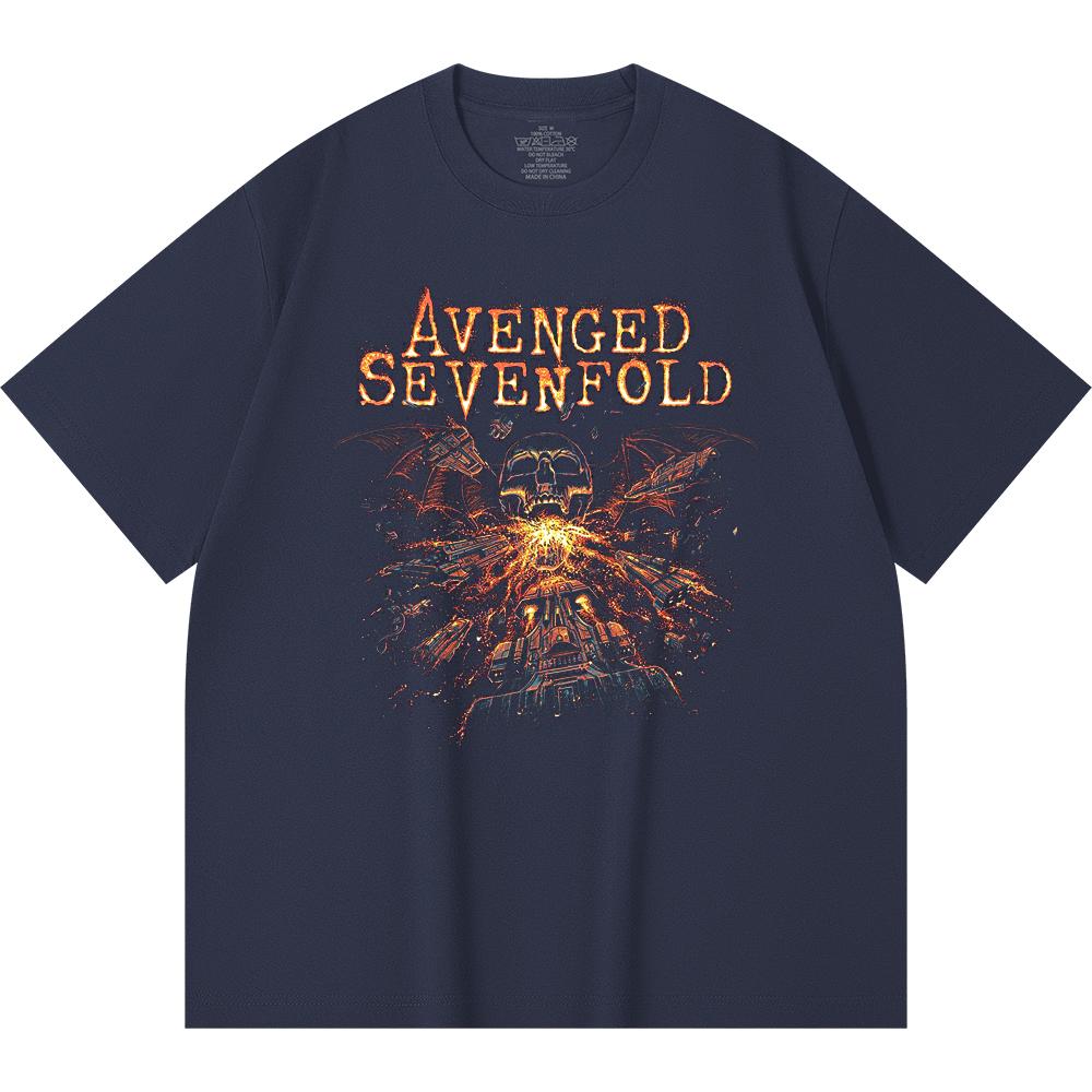 230 g/m² 100% Bavlna T-shirt Heavy Metal Rocková Kapela Tisk Populární Hudby Unisex Těžký Bavlněný T-shirt