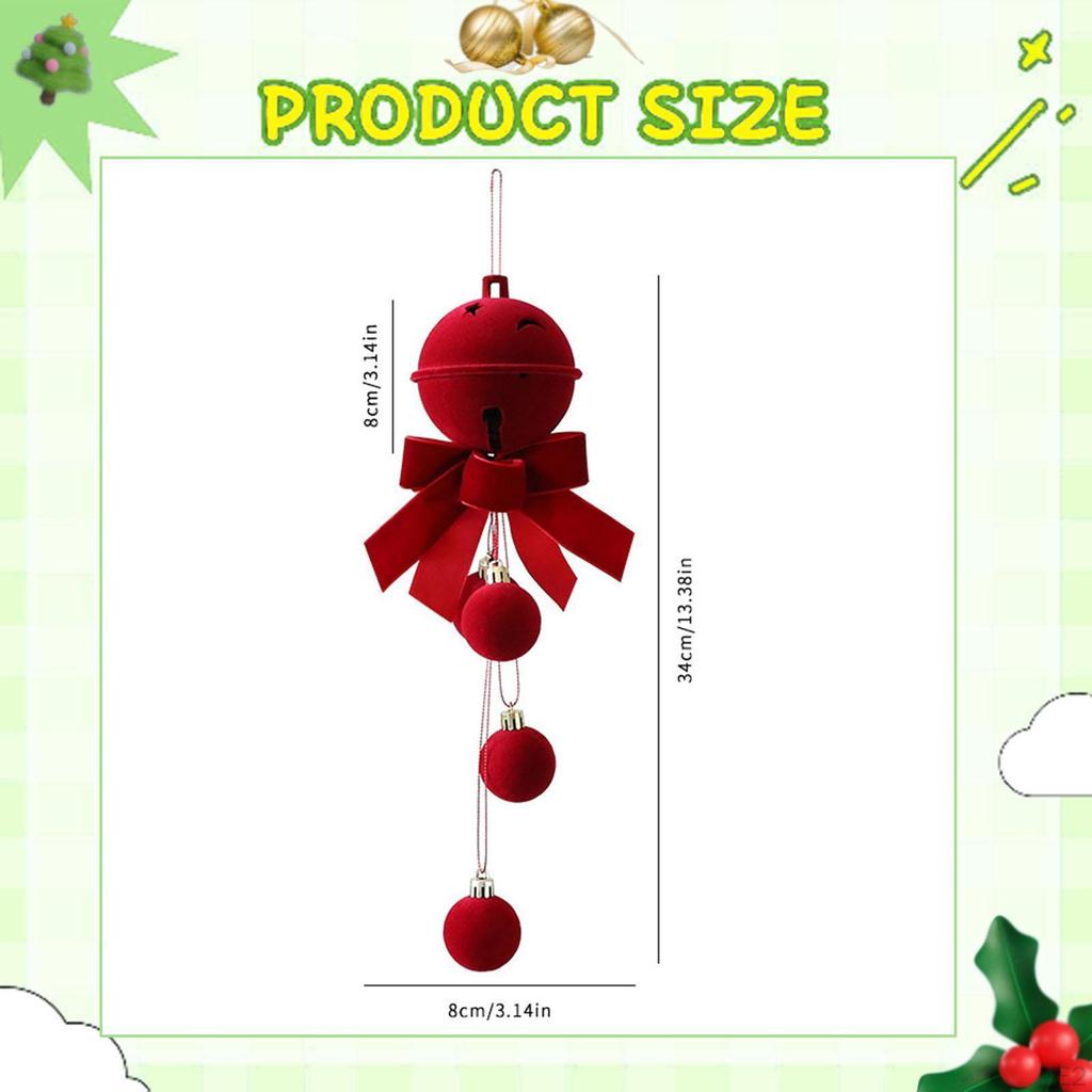Christmas Bell Hanging Ornament Decorative Pendant Tree Decoration for Outdoor