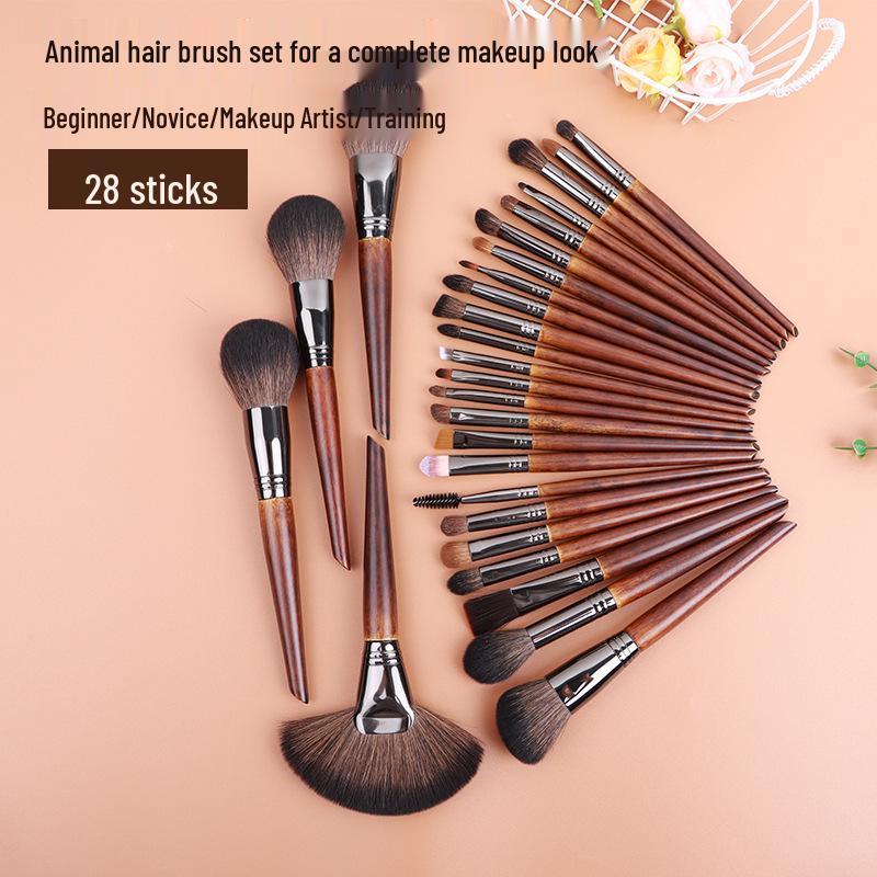 

28-Piece Professional Makeup Brush Set with Cangzhou Animal Hair