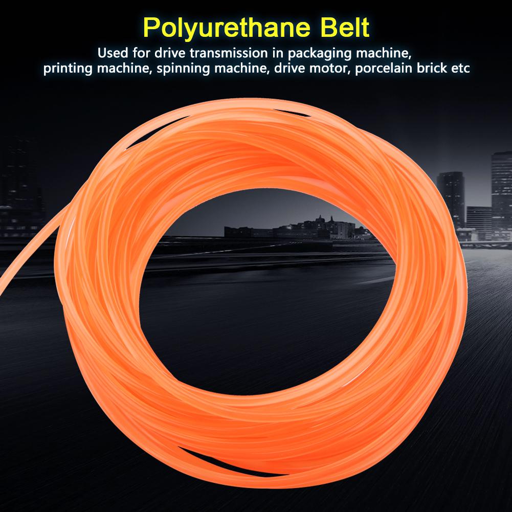 Orange Smooth PU Polyurethane Round Belt for Drive Transmission(6mm*10m)