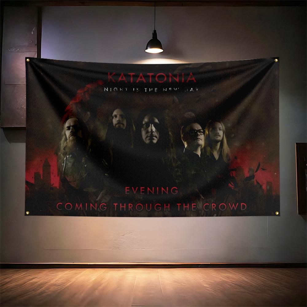 Rock Music Flag 3x5ft For Katatonia Fans Banner Hd Print Brass Grommet Garage Bedroom Living Room Dorm Wall Decor Tapestry