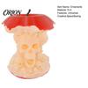 Spooky Room Decor 3D Printed Apples Skull Figurine, Skeleton Macabre Home Accents Sculpture, Halloween Gothic Desktop Decor, Personalized Holiday