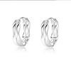 925 Silver hoop Earrings Simple Temperament Semale Sexy Jewelry Gift For Women