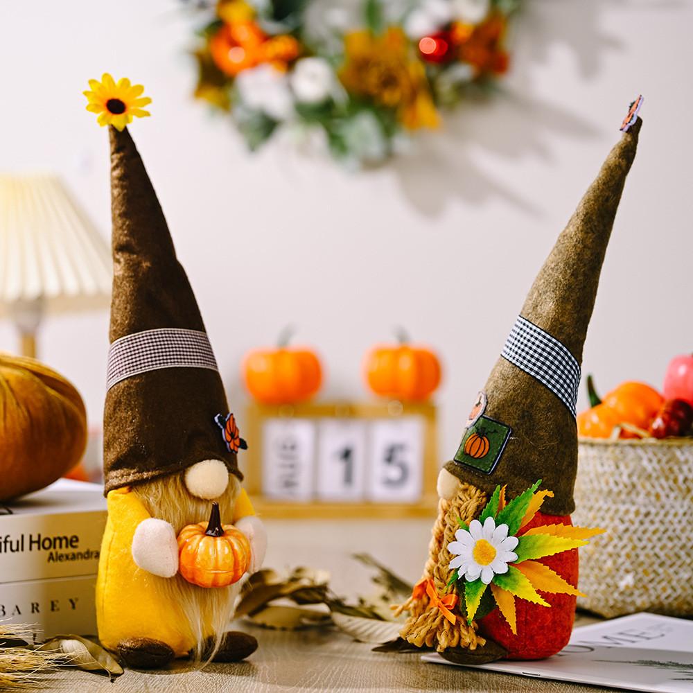 Pointy Elegant Brown Hat Rudolf Doll Figurine Ideal For Festive Display Home