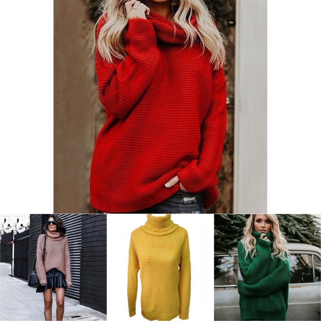 Luxuriously Soft Women Winter Warm Turtleneck Chunky Knitted Sweater For Cozy Comfort