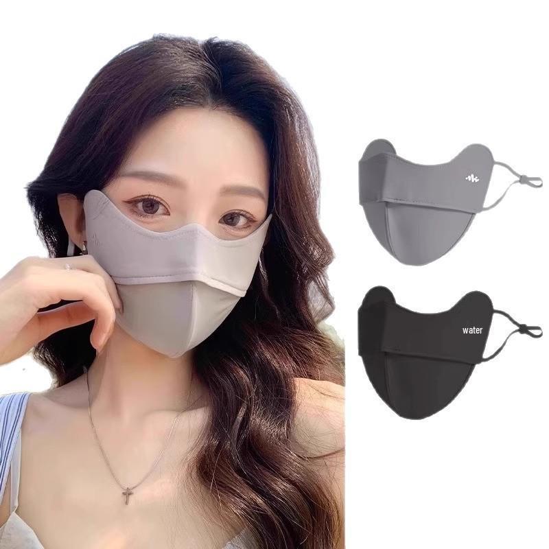 Women's 2026 Ice Silk Sunshade Mask - Breathable, UV-Protected, Stylish 3D Design