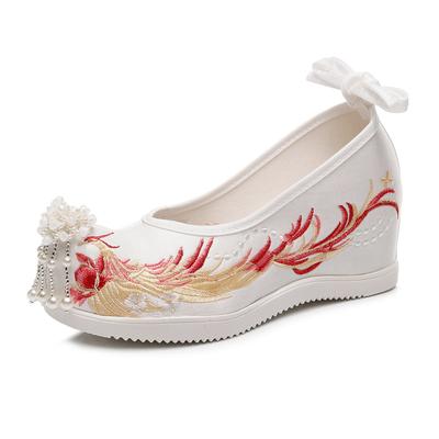 Bestickte Schuhe Hanfu Schuhe Antike Hanfu Antiker Stil Schuhe Han Element Stoffschuhe Innere Höhe um 7 cm erhöht