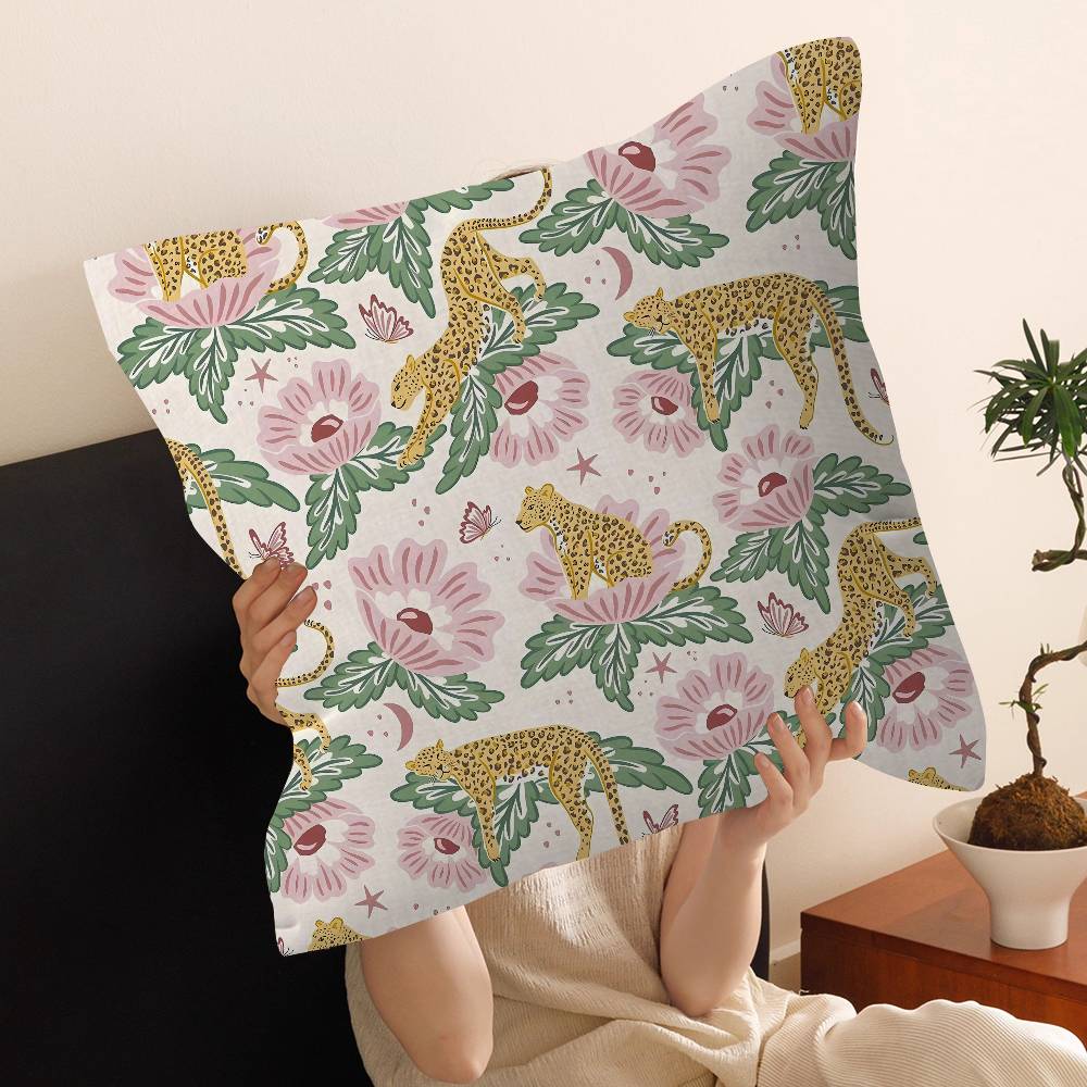 Animal Style Tiger Cushion Case Autumn Jungle Pillow Anime Pillow Sofa Bed Head Pillow Cover Cushion Cover 45x45 cm Fashion