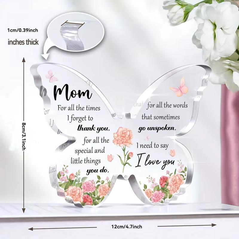 Butterfly Acrylic Decoration Mother's Day Valentine's Day Gift Transparent Acrylic Ornament Home Decoration