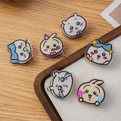 Kawaii Cartoon Acrylic Clips: Cute Anime Sticky Note & Decoration Sealing Clips (Set of 8)