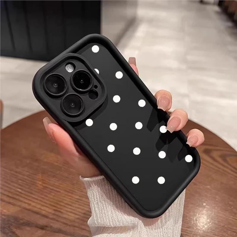 Hülle Für IPhone 16 13 15 11 12 14 17 Pro Max 16 Plus 17 Air 17 Pro 13 Mini 16E Niedliche INS Erdbeere Pünktchen Silikonhülle