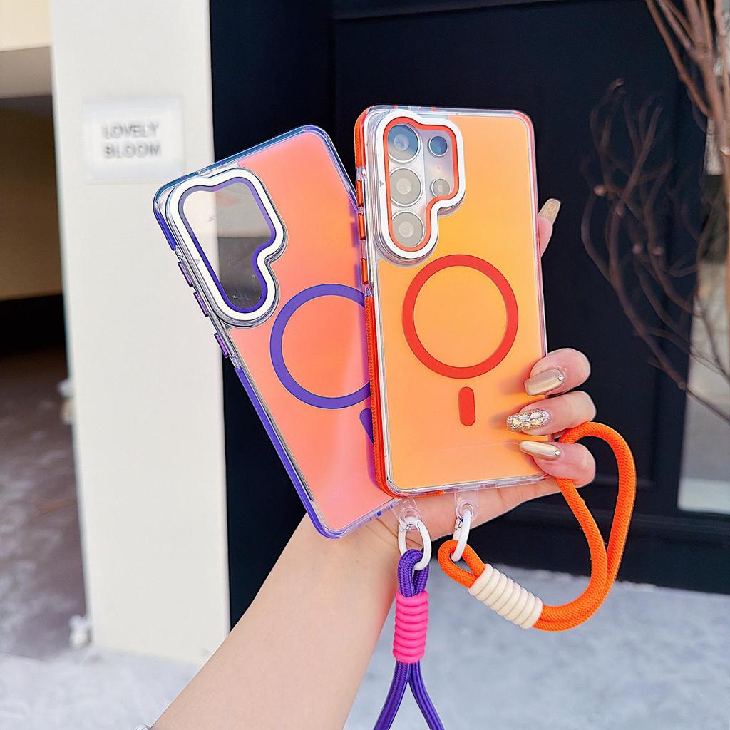 Samsung S26 Ultra Case: Anti-Drop, Color-Changing Dragon Lens Film, with Magnetic Suction Stand for S23