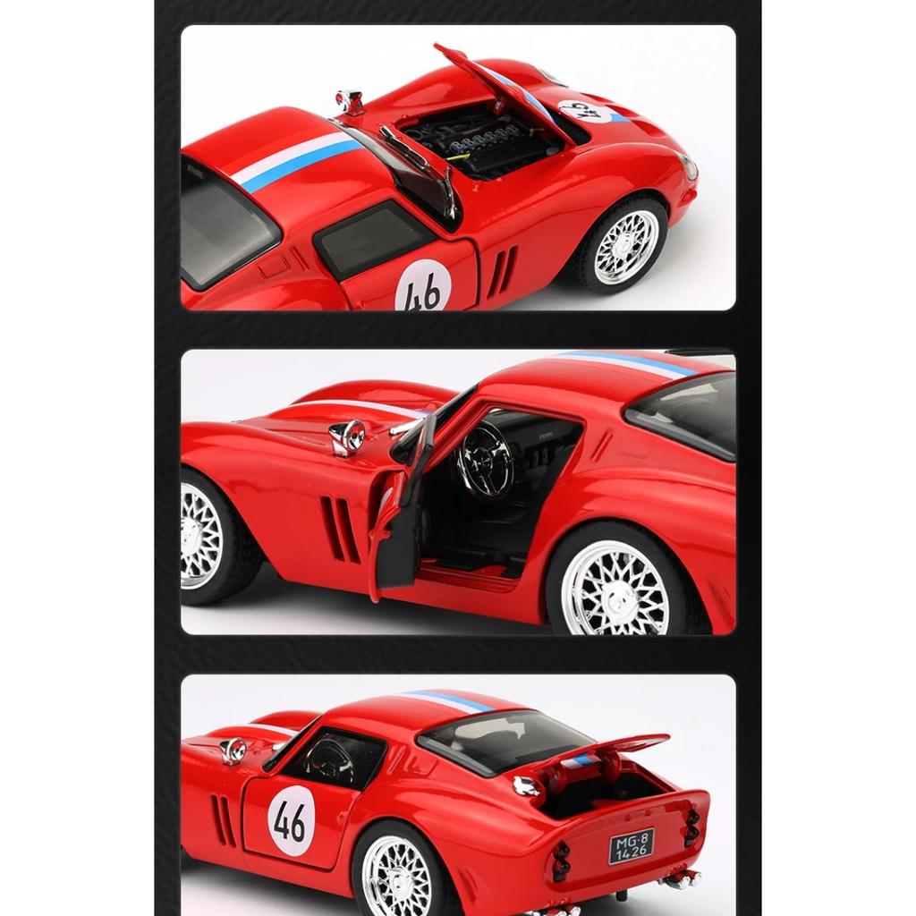1/32 Scale Ferrari 250 GTO Super Sports Car Alloy Diecast Model Car Metal Classic Love Collection Ornaments Birthday Gifts with Boyfriend Boy