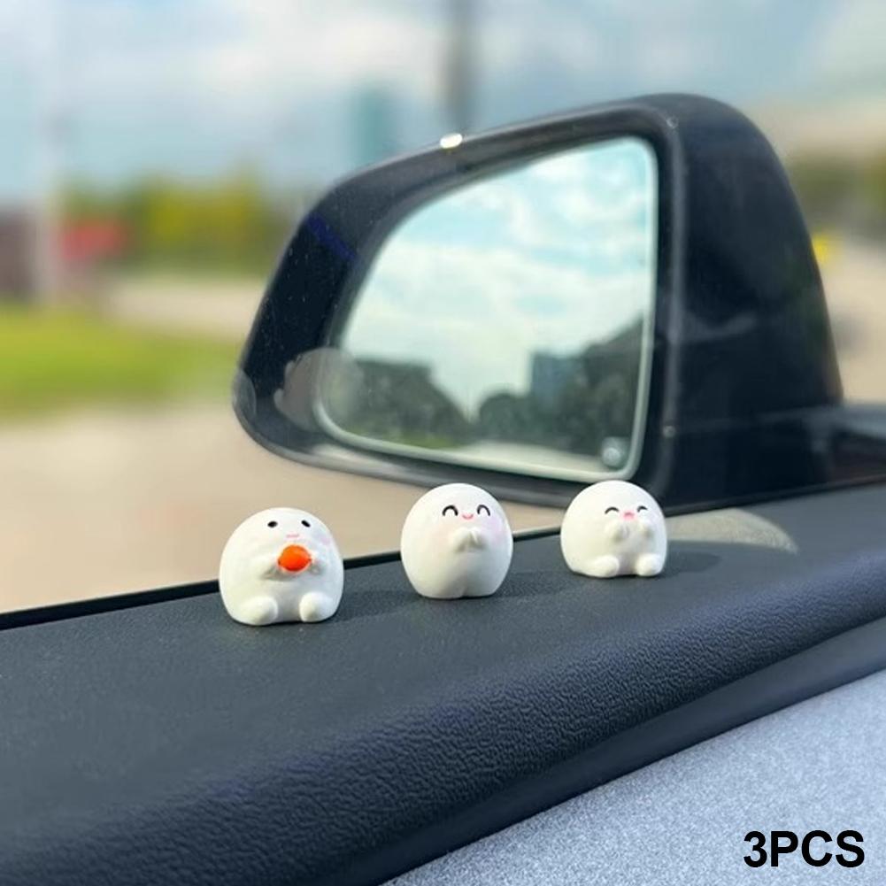 3Pcs/6Pcs Mini Cute Car Center Console Ornaments Micro Animal Screen Decoration Car Interior Accessories