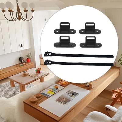 4pcs Anti Tip Furniture Anchors Kit for Proofing Childproof Adjustable Straps