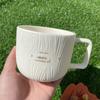 Squirrel Nameplate Ceramic Mug - Mid-Autumn Festival Wood Grain Design for Mother's Day
