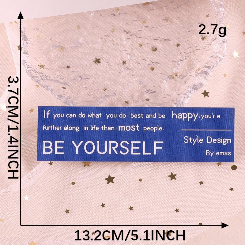 Hole Repair Sticker Accessories Offset Printing Flower Cloth Label Self-Adhesive Leather Jacket Down Jacket Patch Sticker English Letter Cloth Sticker