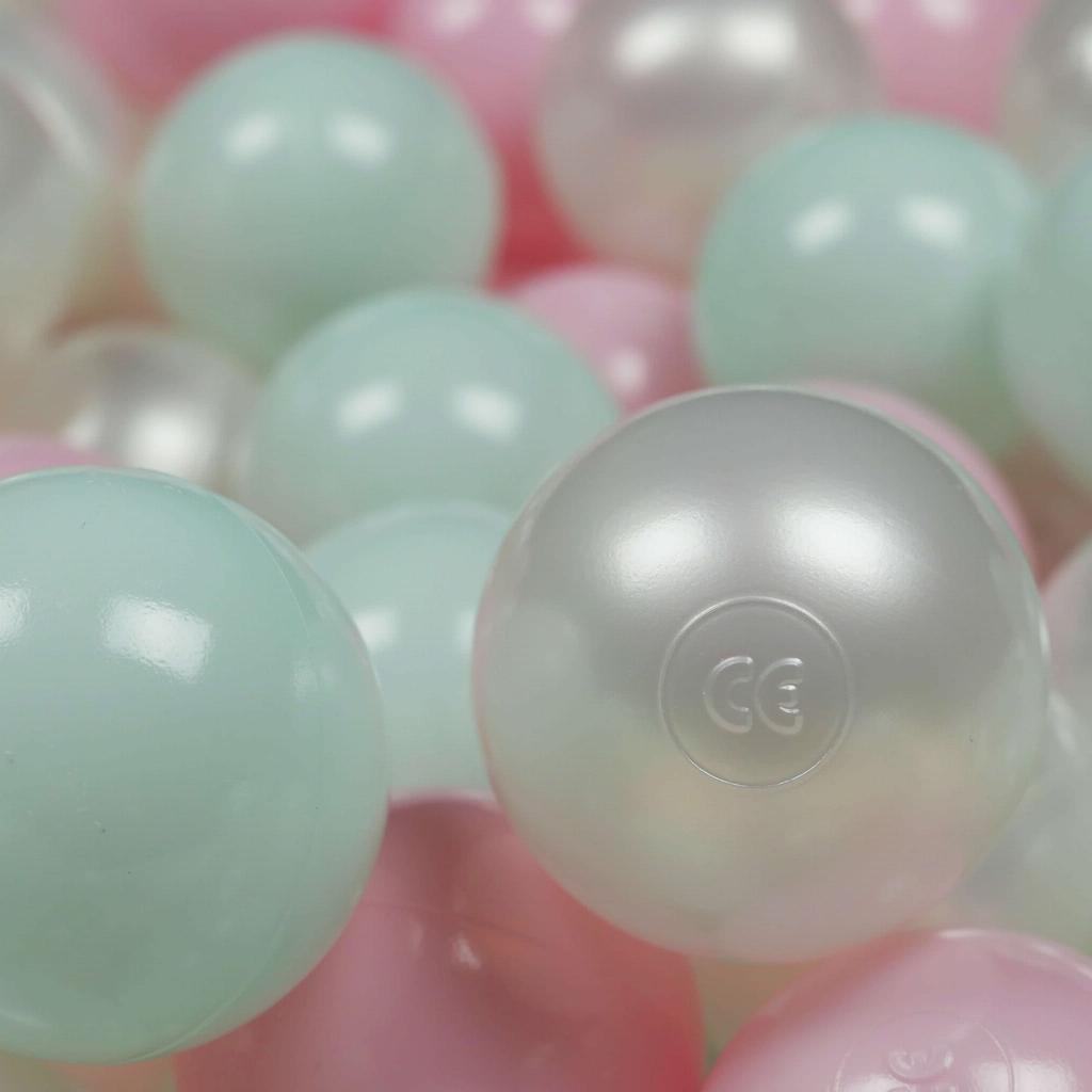 Toy Balls Ø7cm 150pcs Pearl, Light Mint, Light Pink