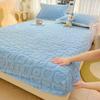 Plush Bed Sheet Milk Velvet Long Hair Fleece Bed Cover For Double Velvet Bedsheet Non Slip Bedcloth Thickened Plush Mattress Protector Cover