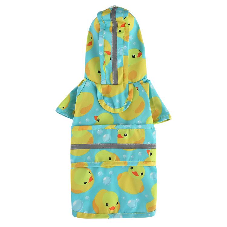 Universal Dog Raincoat with Foot Covers & Leash Access, Animal Design & Belly Wrap - Fits Small to Large Breeds