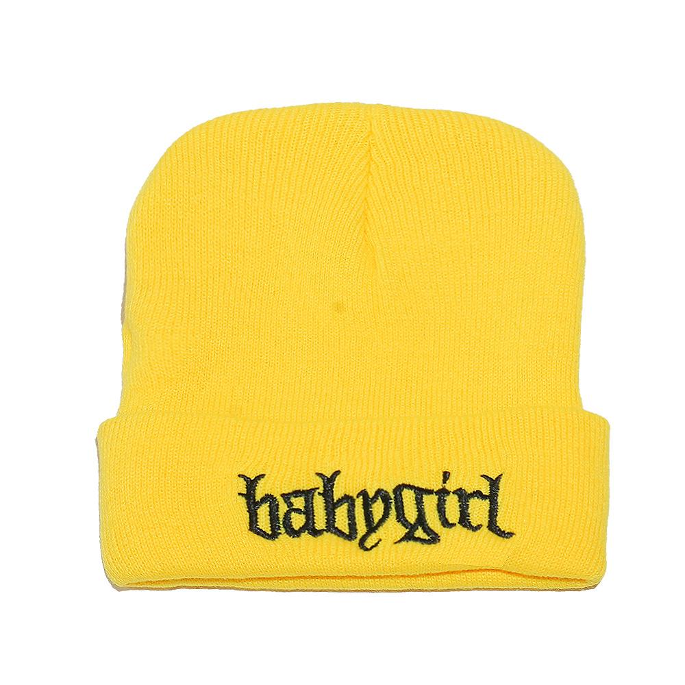Babygirl Autumn and Winter Wool Hat Internet Celebrity Outdoor Beanie Warm Cold Hat Pullover Hat Knitted Hat