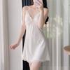 New Female Sexy Nightdress Ice Silk Suspender Thin Pajamas Spring and Summer Lace Lace Dress Live Supply