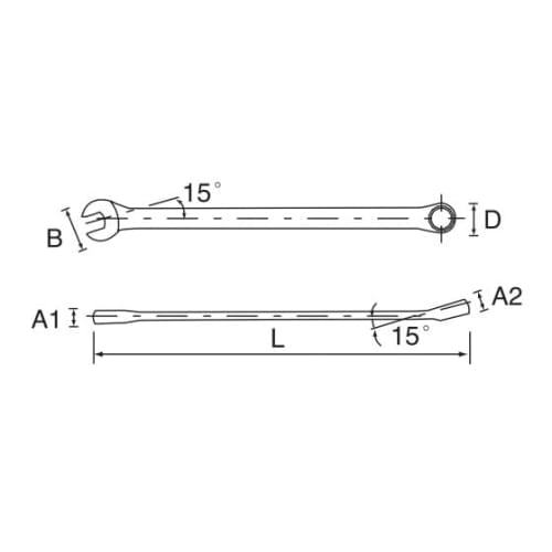 SIGNET 15mm Extra Long Combination Wrench 30515