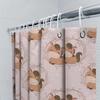 Horse Print Shower Curtain Pink Waterproof Fabric Rings For Bathroom Decoration Home Decor Washable Custom Size Options Availabl