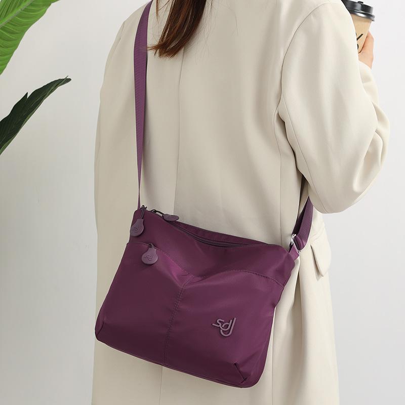 Women's Bag Large Capacity Multi-Zip Commuter Lightweight Shoulder Crossbody Bag