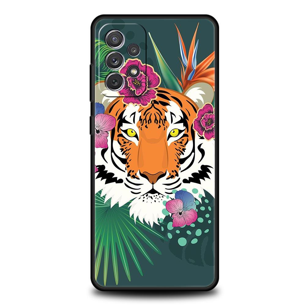 Tiger Animal Phone Case For Samsung Galaxy A73 A53 A33 5G A13 4G A03 A23 A21s A03s A11 A31 A41 A51 A52 A71 M21 M22 M31 A01 Cover