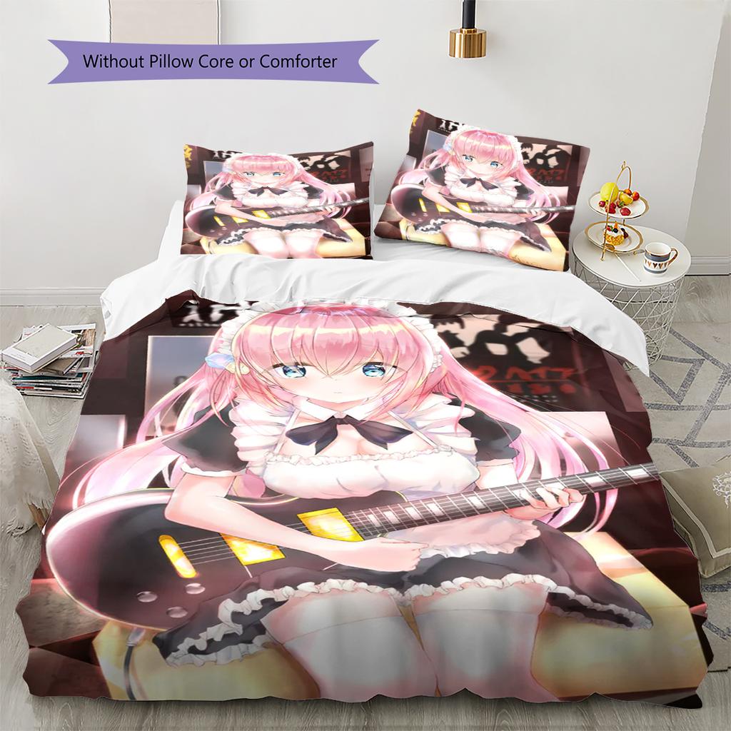 Anime Pattern Bedding Quilt Set Quilt Cover Pillowcase Home Decoration Birthday Gift (1 * duvet cover + 2 * pillowcase, without core)