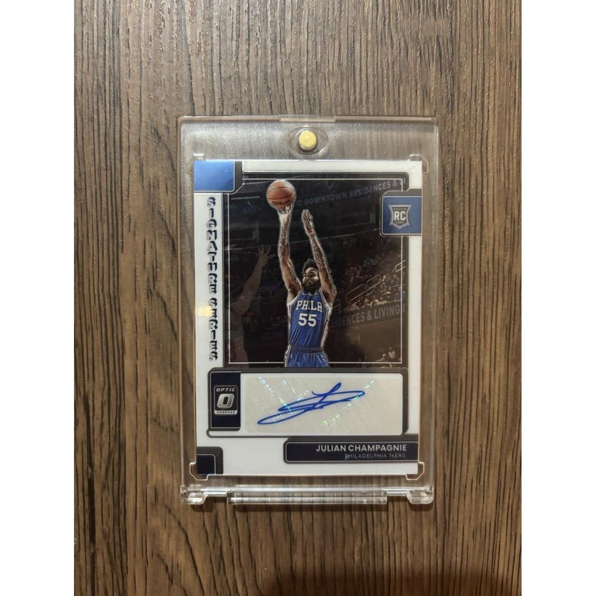 Used Julian Champagnie Rookie Card Autographed Card Panini NBA